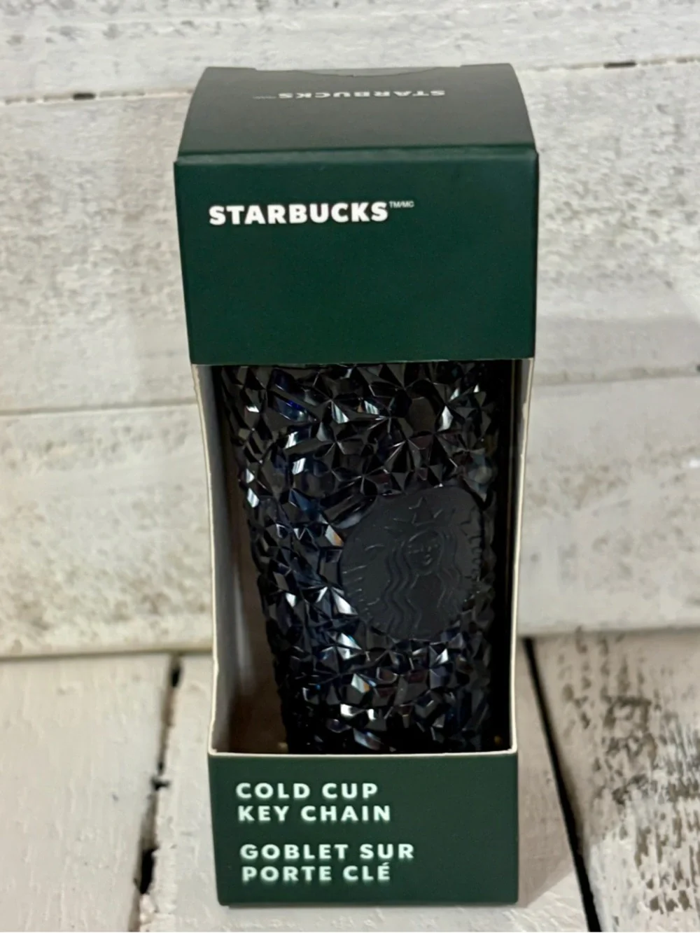 NWT Starbucks 2024 Navy Gemstone Tumbler Key Chain Ornament